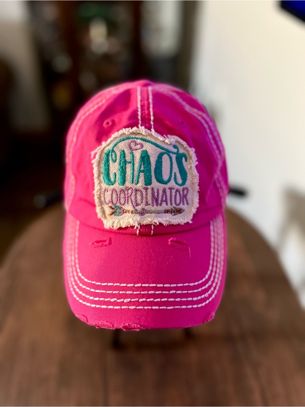 KBETHOS Vintage Women’s Hot Pink 'Chaos Coordinator' Cap